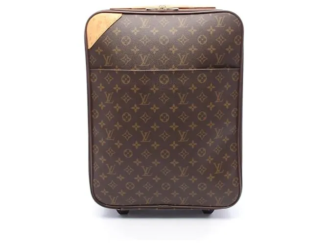 Valigia Louis Vuitton Pegase 50 in tela rivestita Monogram Marrone