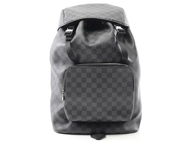 Zaino Louis Vuitton ZACK in tela rivestita Damier Graphite Nero