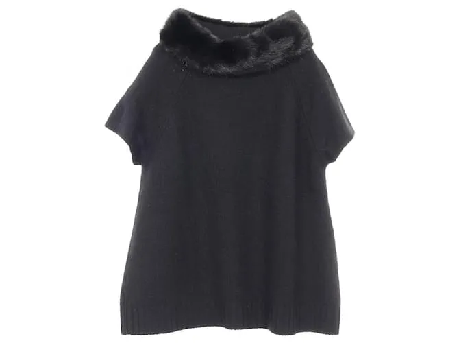 Maglieria in cashmere e visone Valentino Nero