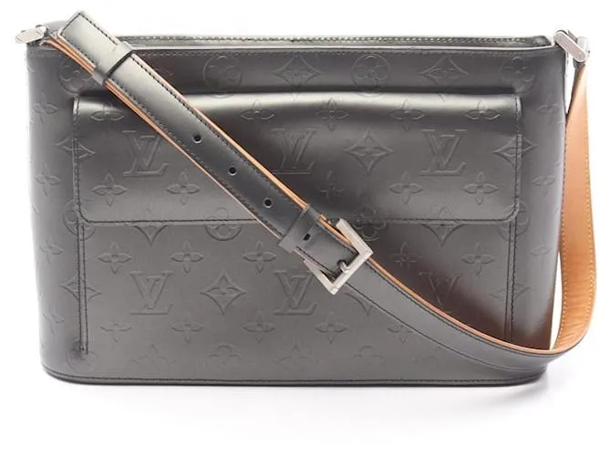 Borsa a Spalla Monogram Mat Alston di Louis Vuitton Nero