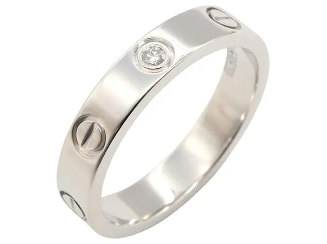 Anello Mini Love Cartier in oro bianco Au750 con diamante, misura 8.5 Argento