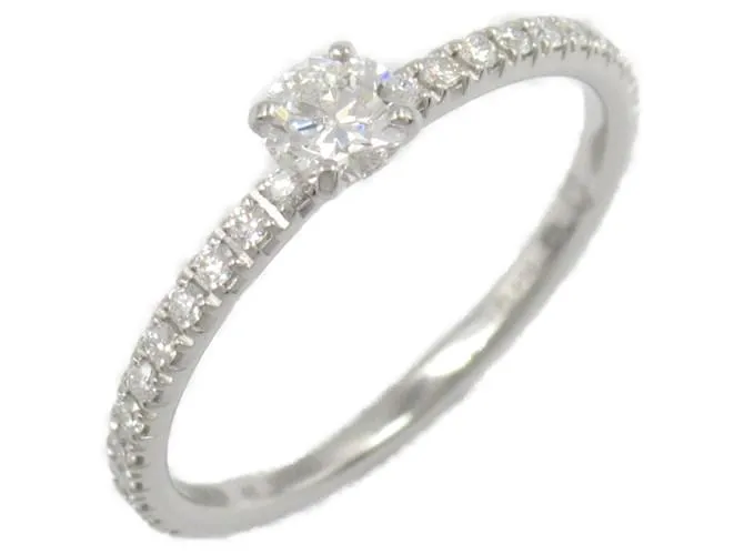 Anello Boucheron Mini Be Loved in Pt950 con diamanti, misura 8.5