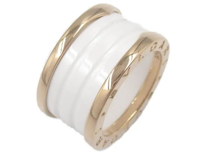 Bulgari Anello BVLGARI B-zero1 in oro rosa Au750 e ceramica, misura 10 D'oro