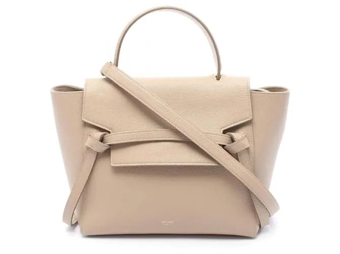 Céline Borsa a cintura micro in pelle 2 in 1 Celine Beige