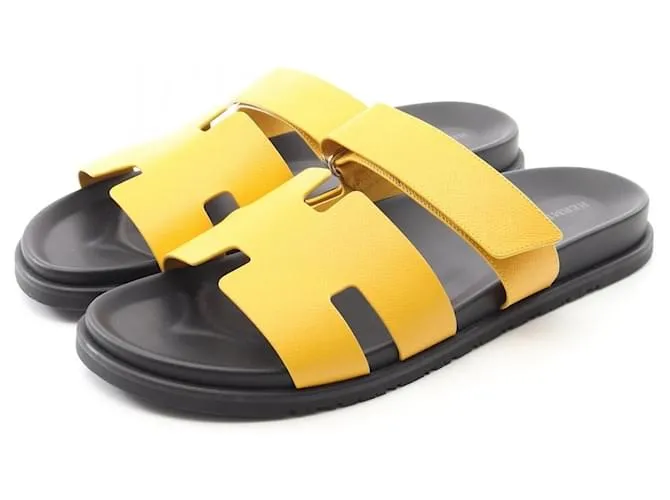 Sandali in pelle Chypre Hermès Giallo