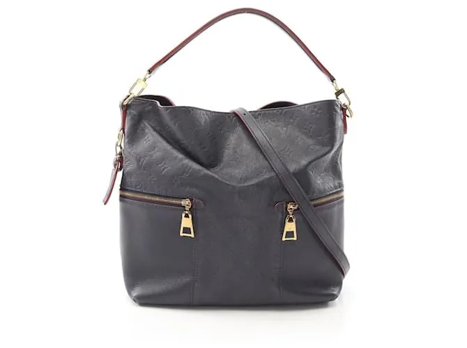 Borsa a Spalla Mery Monogram Empreinte Louis Vuitton Blu