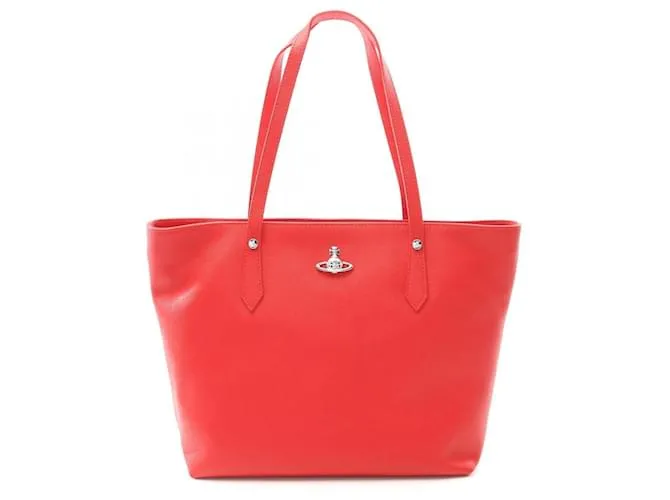 Borsa Tote in Pelle Vivienne Westwood Rosso