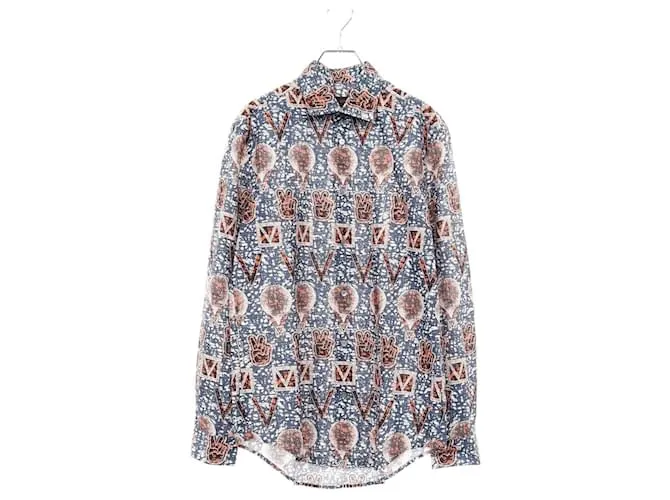 Top in cotone Peace Mark Louis Vuitton Blu