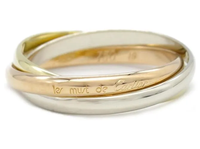 Anello Cartier Trinity Au750 Taglia 9 D'oro