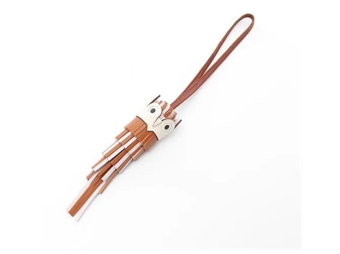 Charm Chouette in Swift di Hermès Marrone Multicolore