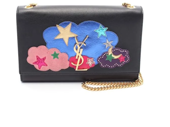 Yves Saint Laurent Borsa a Spalla Kate Medium in Pelle Saint Laurent Nero