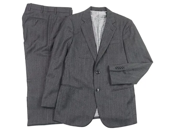 Giorgio Armani MANHATTAN Completo in lana vergine Marrone Grigio