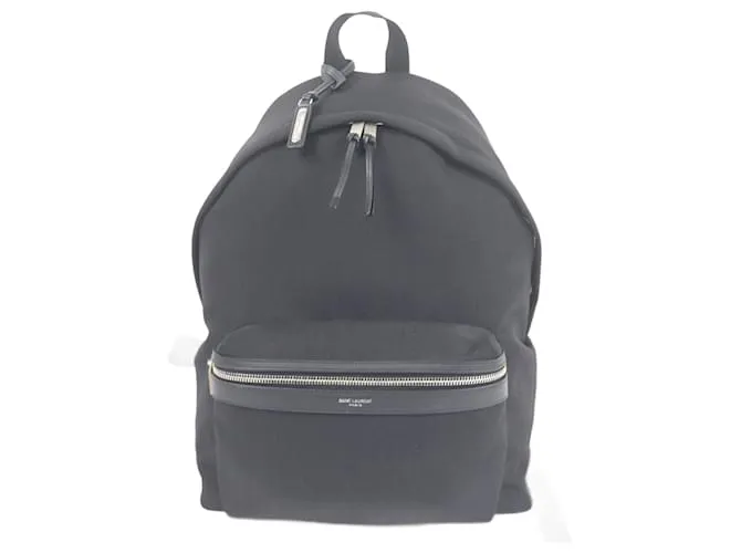 Yves Saint Laurent Zaino CITY in tela Saint Laurent Paris Nero