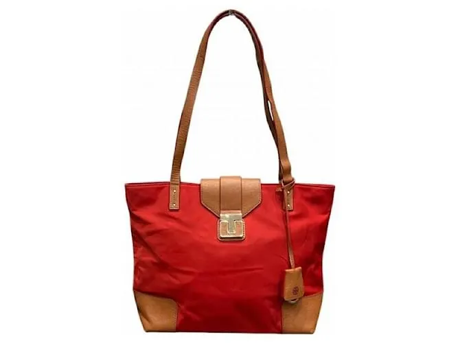 Borsa 2 in 1 in nylon e pelle Tory Burch Rosso