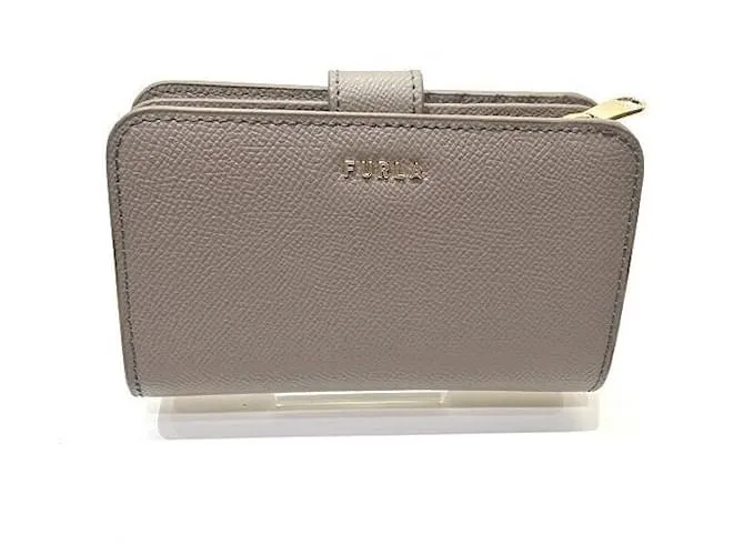 Portafoglio bifold in pelle Furla Beige