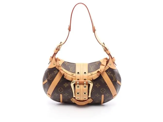 Borsa a Spalla Louis Vuitton Leonor in Tela Monogram Marrone
