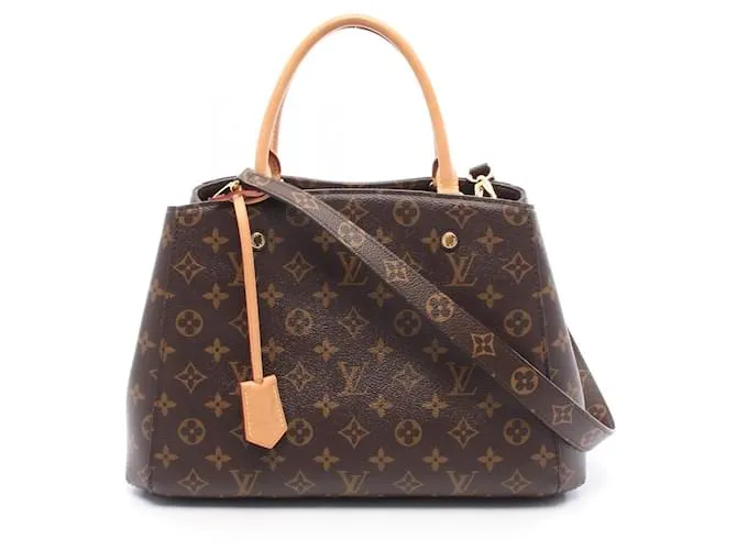 Borsa a mano Monogram Montaigne MM di Louis Vuitton Marrone