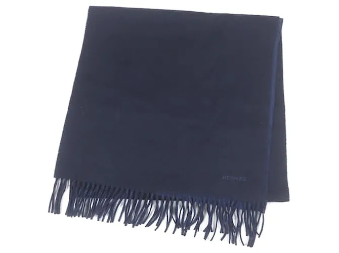 Sciarpa in cashmere Hermès Blu Blu navy