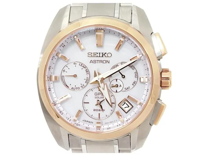 Orologio sportivo Seiko Astron Global Line con quadrante bianco SBXC104