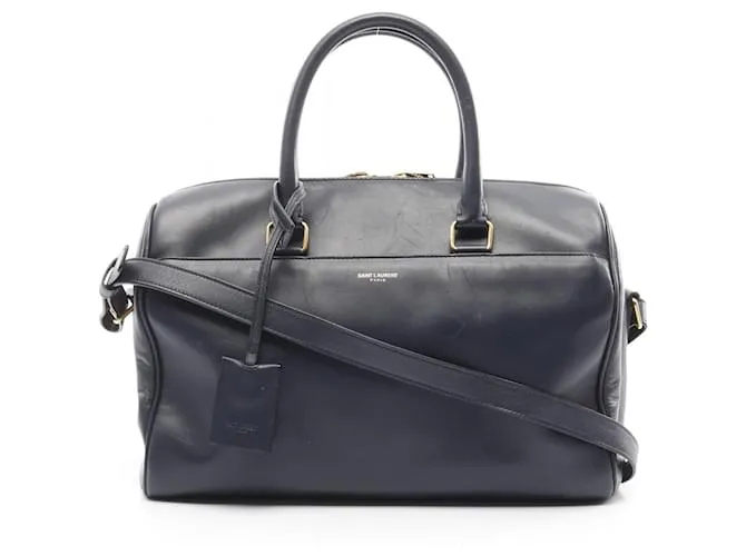 Yves Saint Laurent Borsa in pelle Duffle 6 classica Saint Laurent Paris Blu Blu navy
