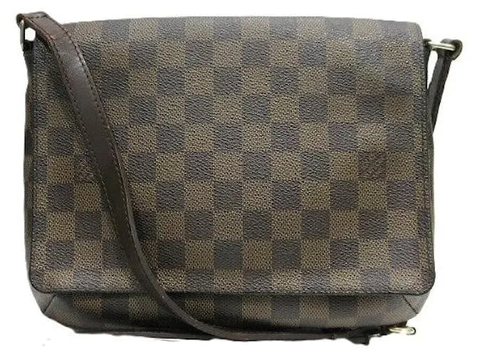 Borsa a Spalla Musette Tango Damier Louis Vuitton Marrone