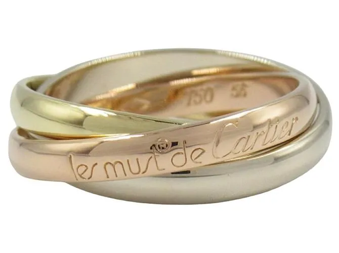 Anello Trinity Cartier Au750 Misura 15.5 D'oro