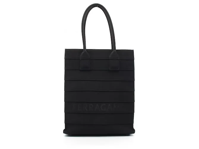 Borsa tote in tela Salvatore Ferragamo Nero
