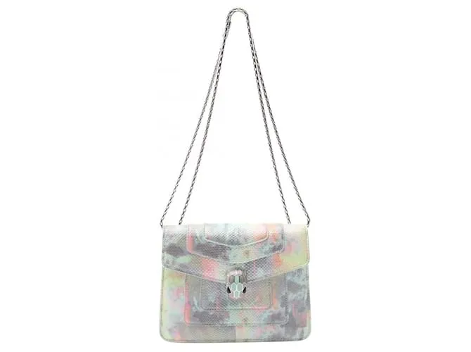 Bulgari Borsa a spalla in pelle esotica Serpenti Forever di BVLGARI Multicolore Verde