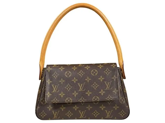 Borsa a mano Mini Looping Monogram Louis Vuitton Marrone
