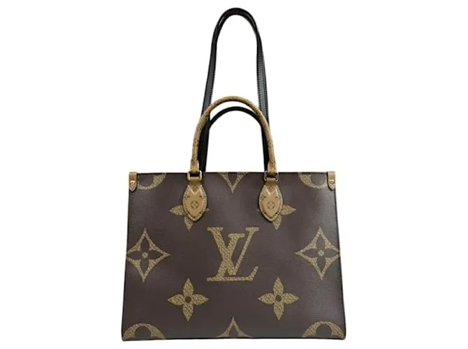 Borsa a Spalla Monogram Giant On the Go MM di Louis Vuitton Marrone