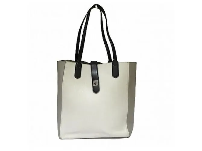 Borsa in pelle 2 in 1 Michael Kors AC-1812 Bianco Grigio