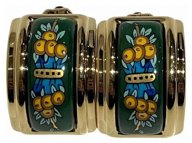 Orecchini in Email Hermès Verde