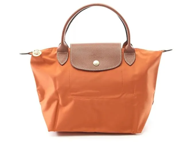 Borsa tote in tela e pelle Le Pliage di Longchamp Marrone