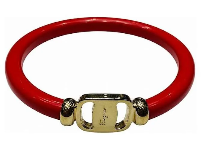 Bracciale Logo Vara Salvatore Ferragamo Rosso