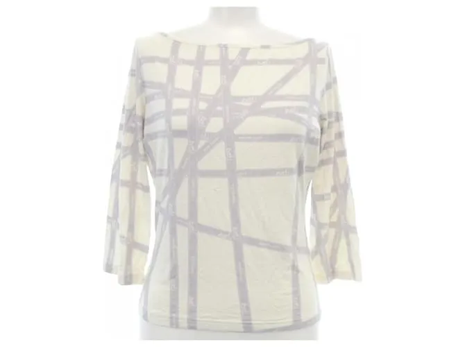Top in Viscosa Elastan Hermès Bianco Porpora