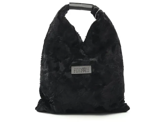 Maison Martin Margiela Borsa Tote Giapponese MM6 in Tessuto di Rayon Nero