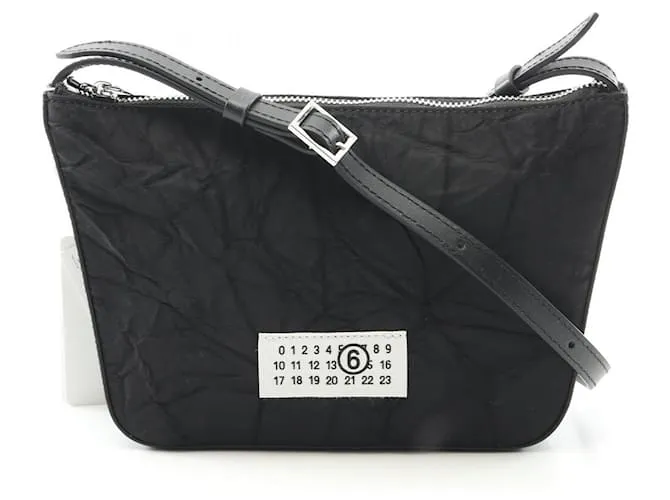 Maison Martin Margiela Borsa a Spalla in Nylon e Pelle MM6 SB5ZH0013P6994T8013 Nero