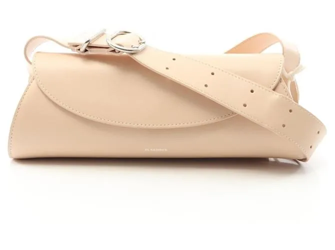 Borsa a Spalla in Pelle CANNOLO di Jil Sander Rosa