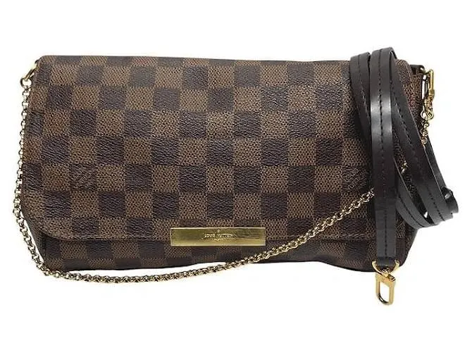 Borsa a Spalla Damier Favorite PM Louis Vuitton Marrone