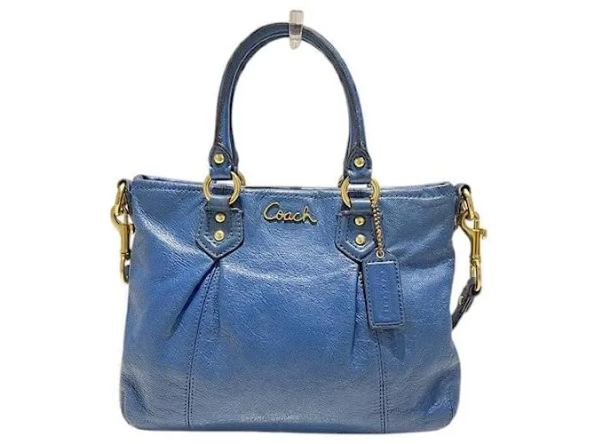 Borsa in pelle Ashley 2 in 1 di Coach Blu