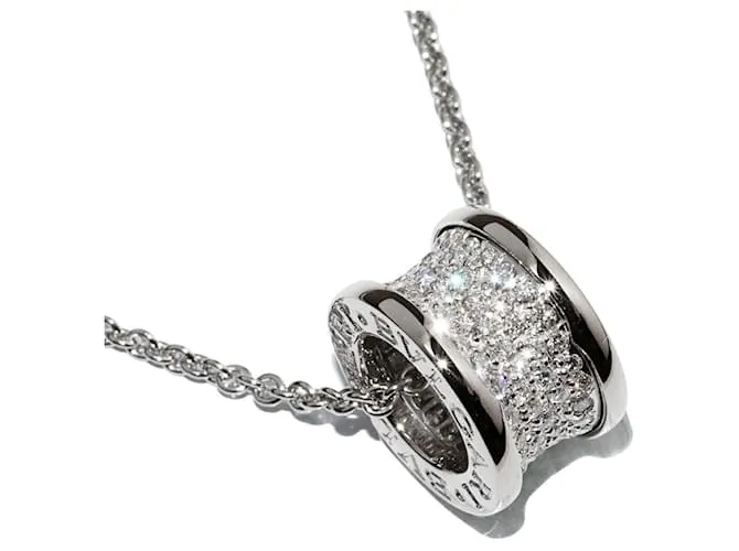 Bulgari Collana Pendente Bvlgari B.zero1 Au750 con Diamante Argento