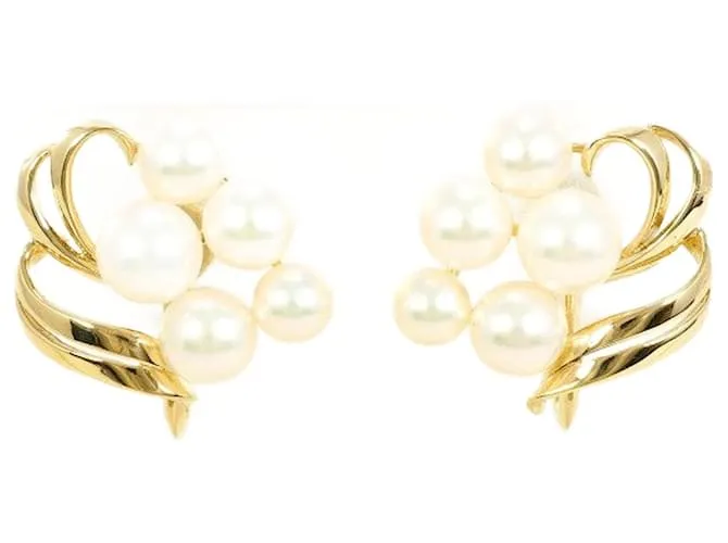 Orecchini in perle K14YG Mikimoto D'oro