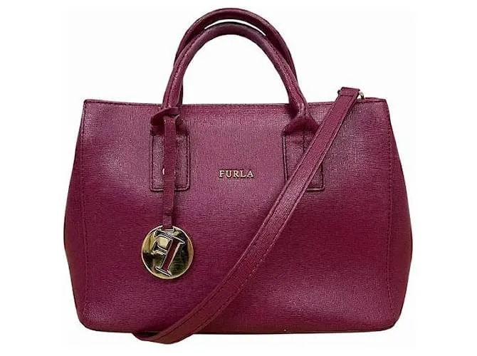 Borsa 2 in 1 in pelle Furla Marrone Bordò