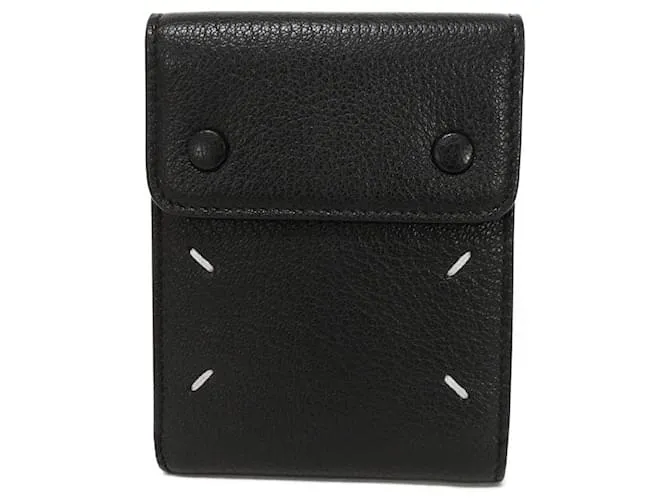 Maison Martin Margiela Portafoglio Bifold in Pelle di Capra Maison Margiela Nero