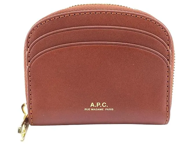 Apc Portamonete in pelle di vitello A.P.C. F63437 PXAWV CAD Marrone