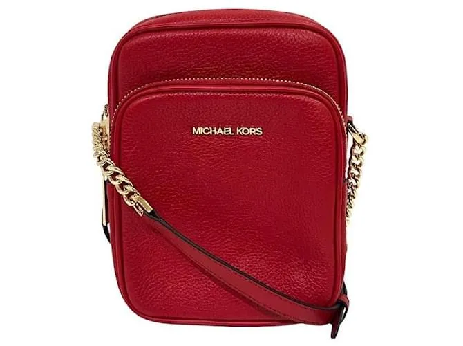 Borsa a Spalla in Pelle Michael Kors Rosso