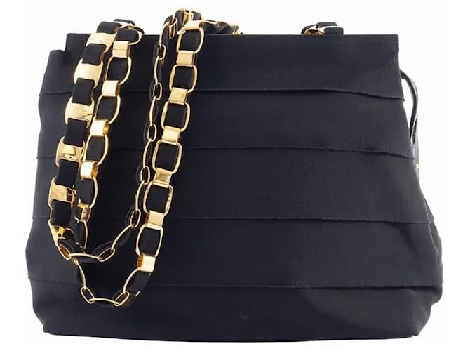Borsa a Spalla Vara Chain di Salvatore Ferragamo Nero