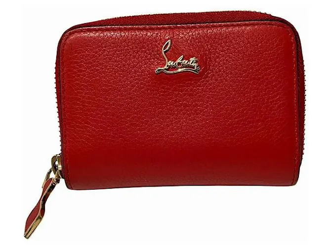 Portafoglio in pelle Christian Louboutin Rosso