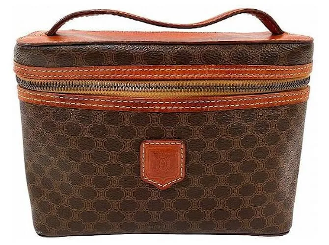 Céline Borsa a mano in pelle PVC Macadam di Celine Marrone