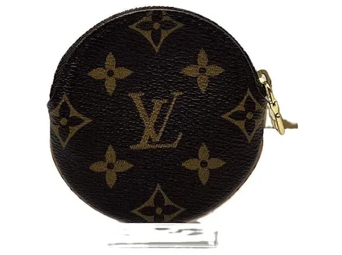 Portamonete Rotondo Monogramma Louis Vuitton Marrone